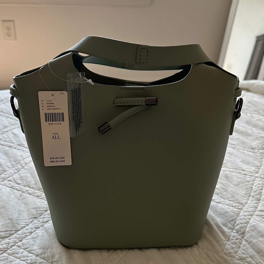 Anthropologie Sage Green Bucket bag